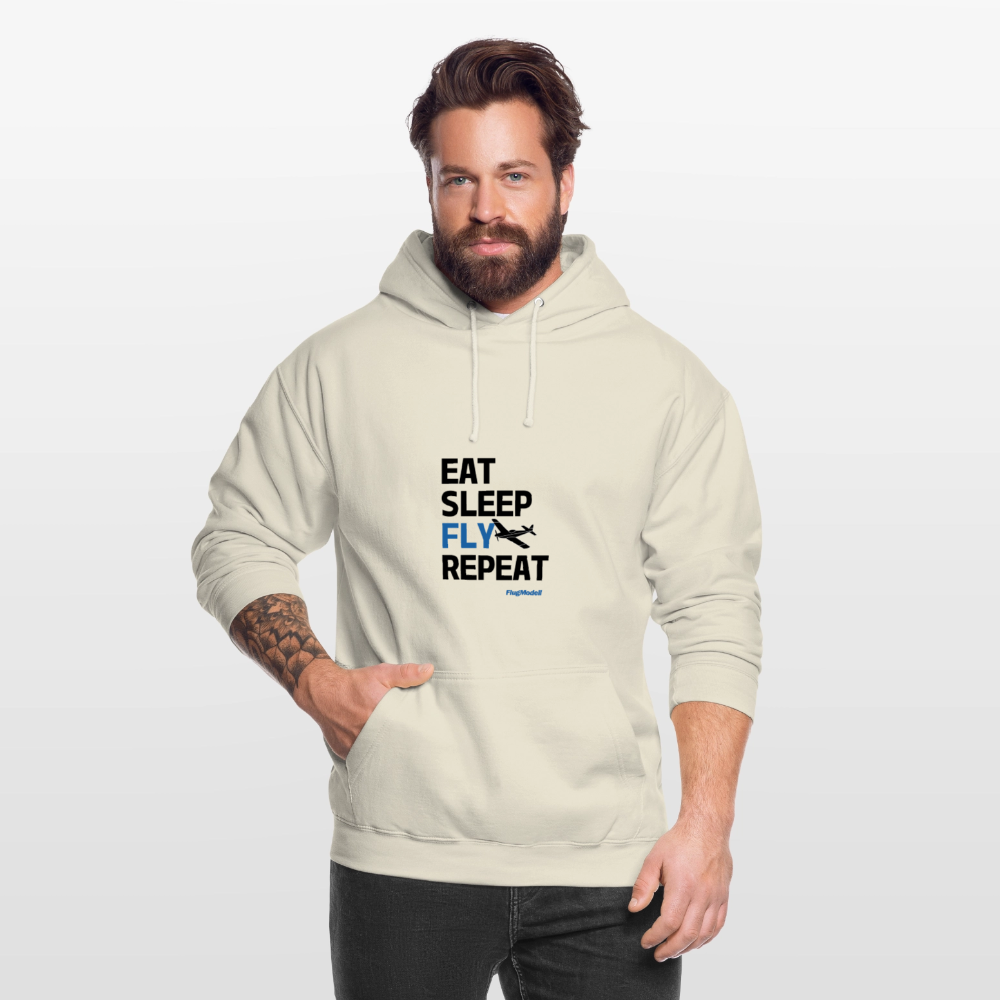 Hoodie Eat Sleep Fly Repeat hell - Vanille-Milchshake