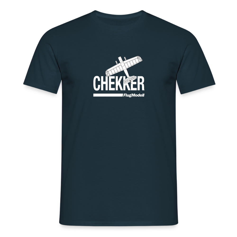 T-Shirt Chekker dunkel - Navy