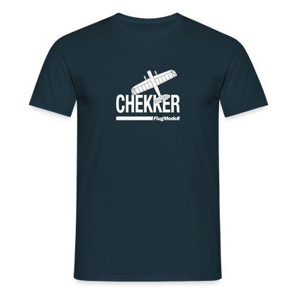 T-Shirt Chekker dunkel - Navy