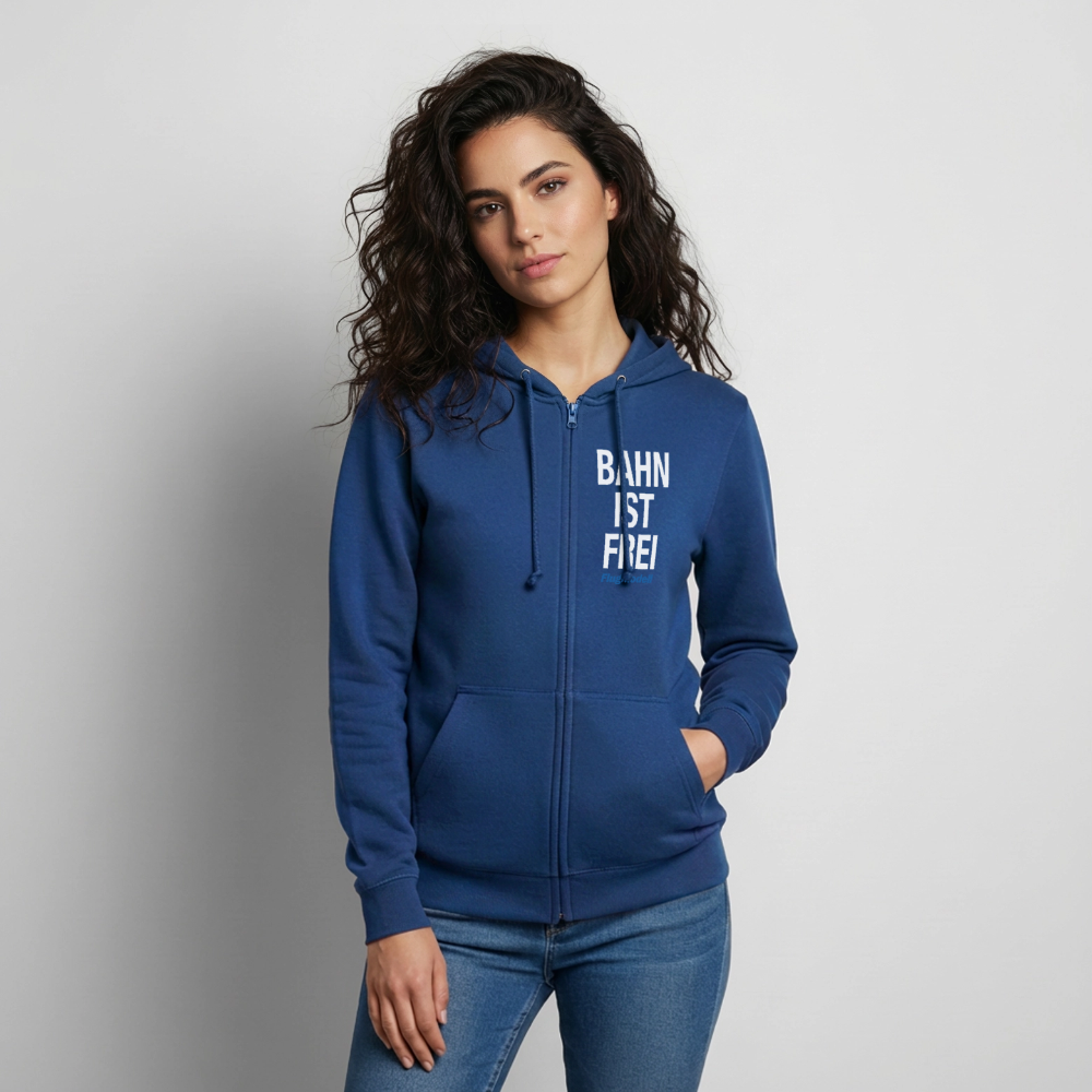 Hoodiejacke Bahn ist frei - Royalblau