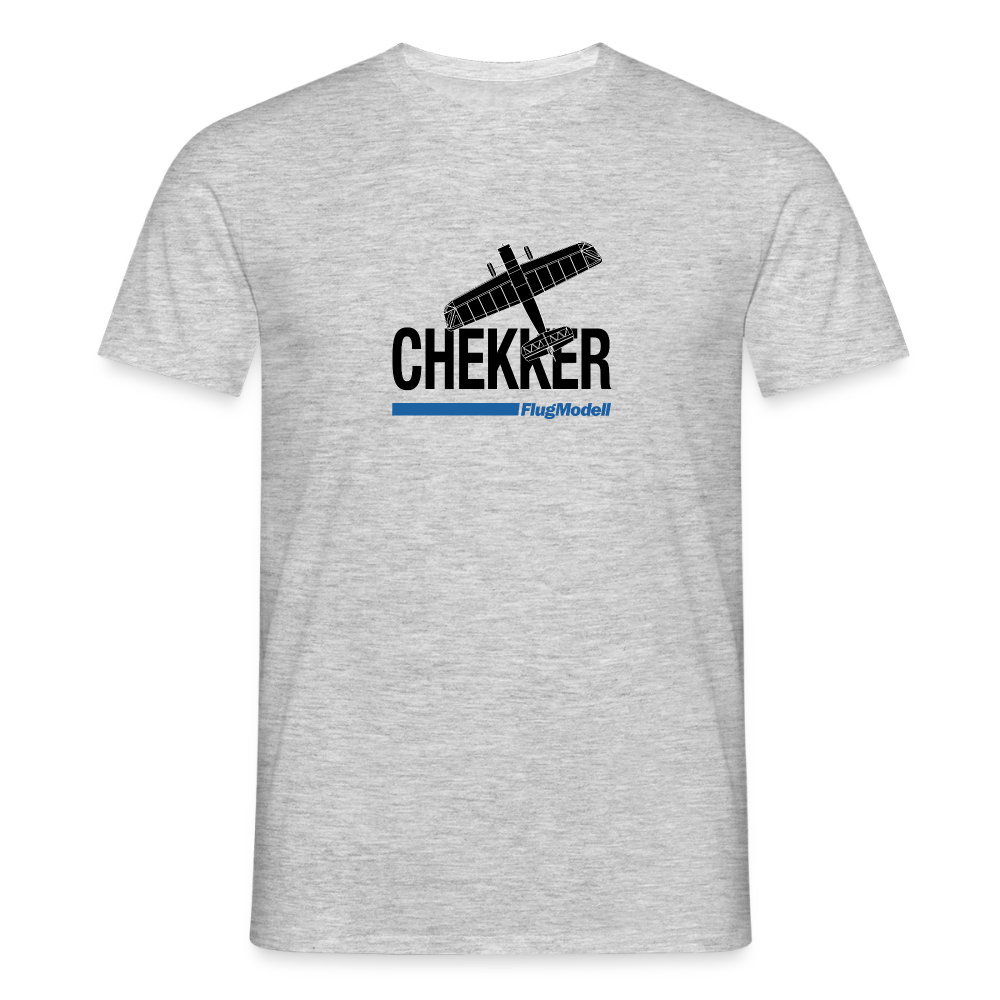 T-Shirt Chekker hell - Grau meliert