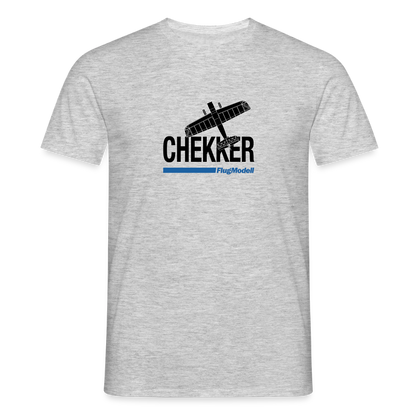 T-Shirt Chekker hell - Grau meliert