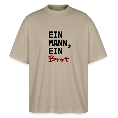 BROTShirt oversized Ein Mann, ein Brot - Steingrau