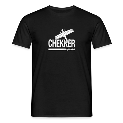 T-Shirt Chekker dunkel - Schwarz