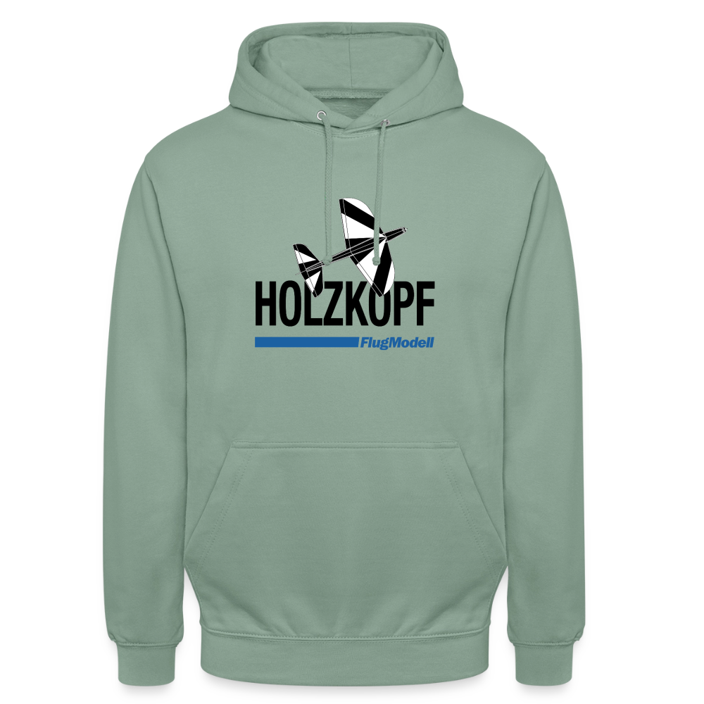 Hoodie Holzkopf hell - Graugrün