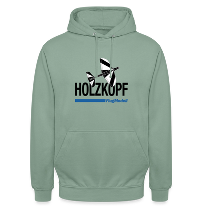 Hoodie Holzkopf hell - Graugrün