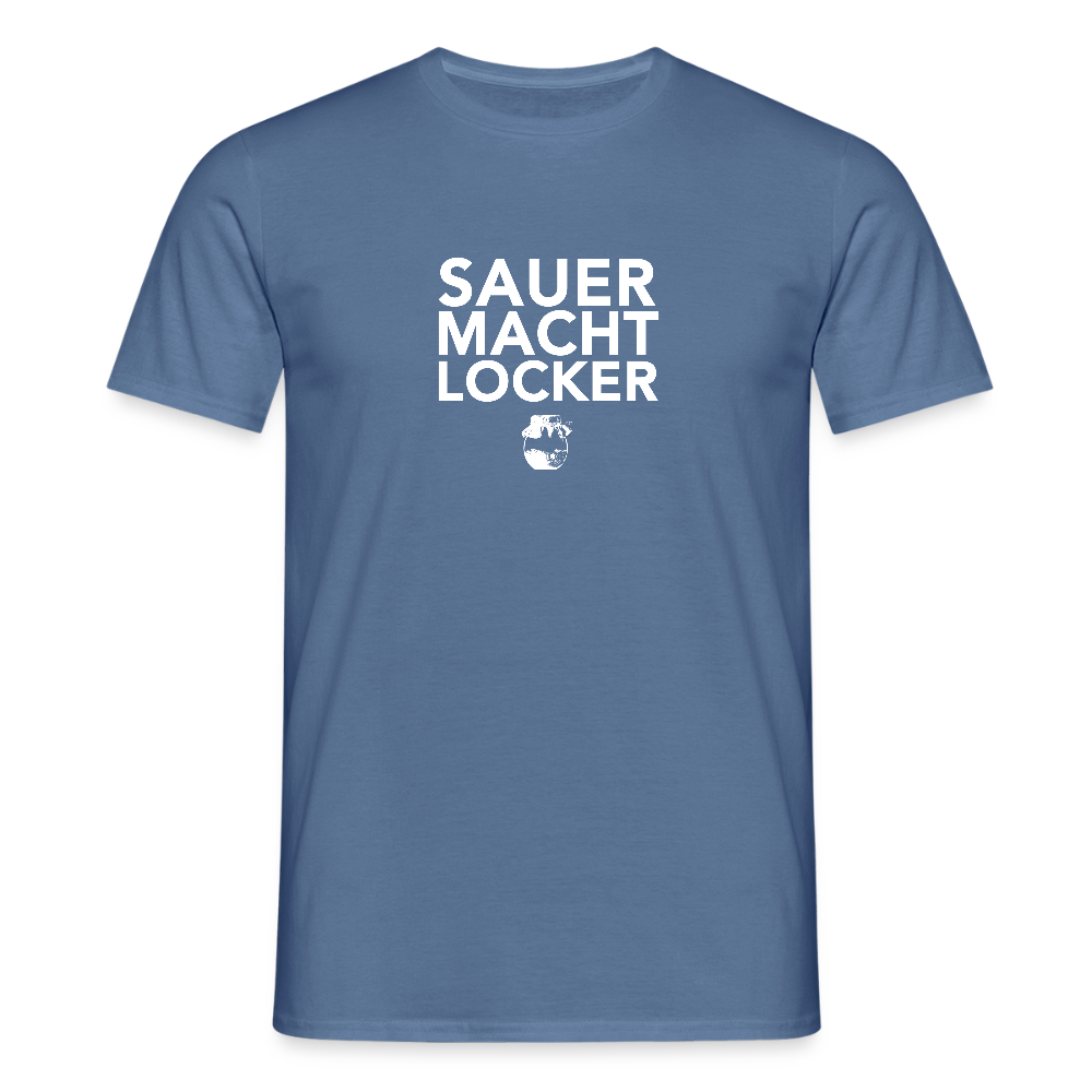BROTShirt Sauer macht locker dunkel - Taubenblau 