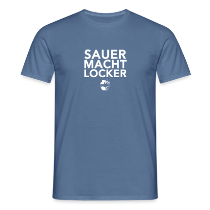 BROTShirt Sauer macht locker dunkel - Taubenblau 