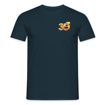 Unisex-T-Shirt 30 Jahre TEDDYBÄR TOTAL klein - Navy