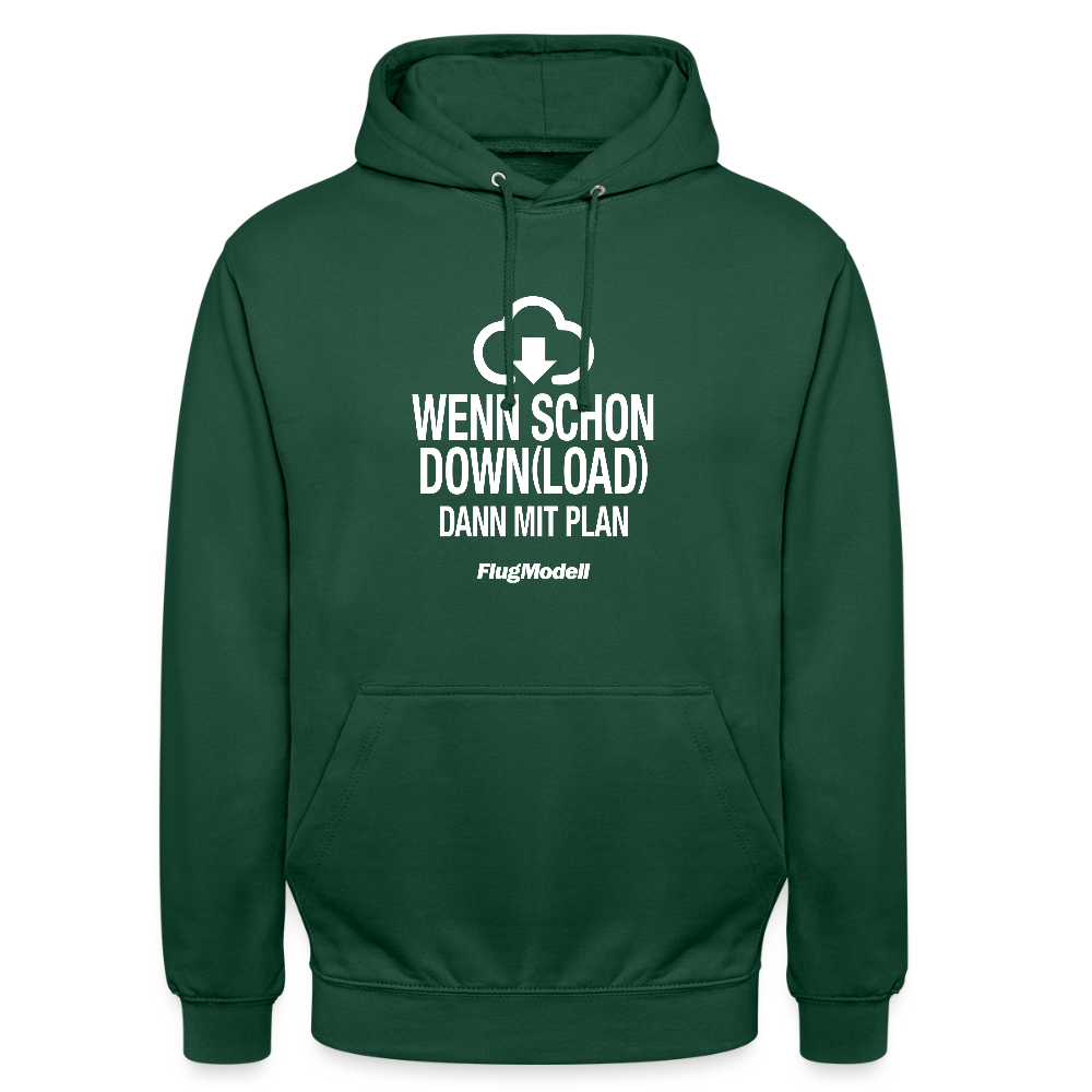 Hoodie Download mit Plan dunkel - Flaschengrün
