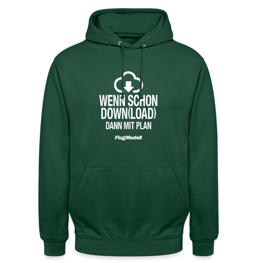 Hoodie Download mit Plan dunkel - Flaschengrün
