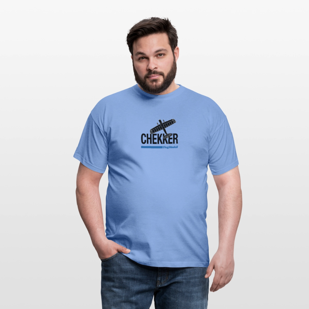 T-Shirt Chekker hell - Carolina Blue