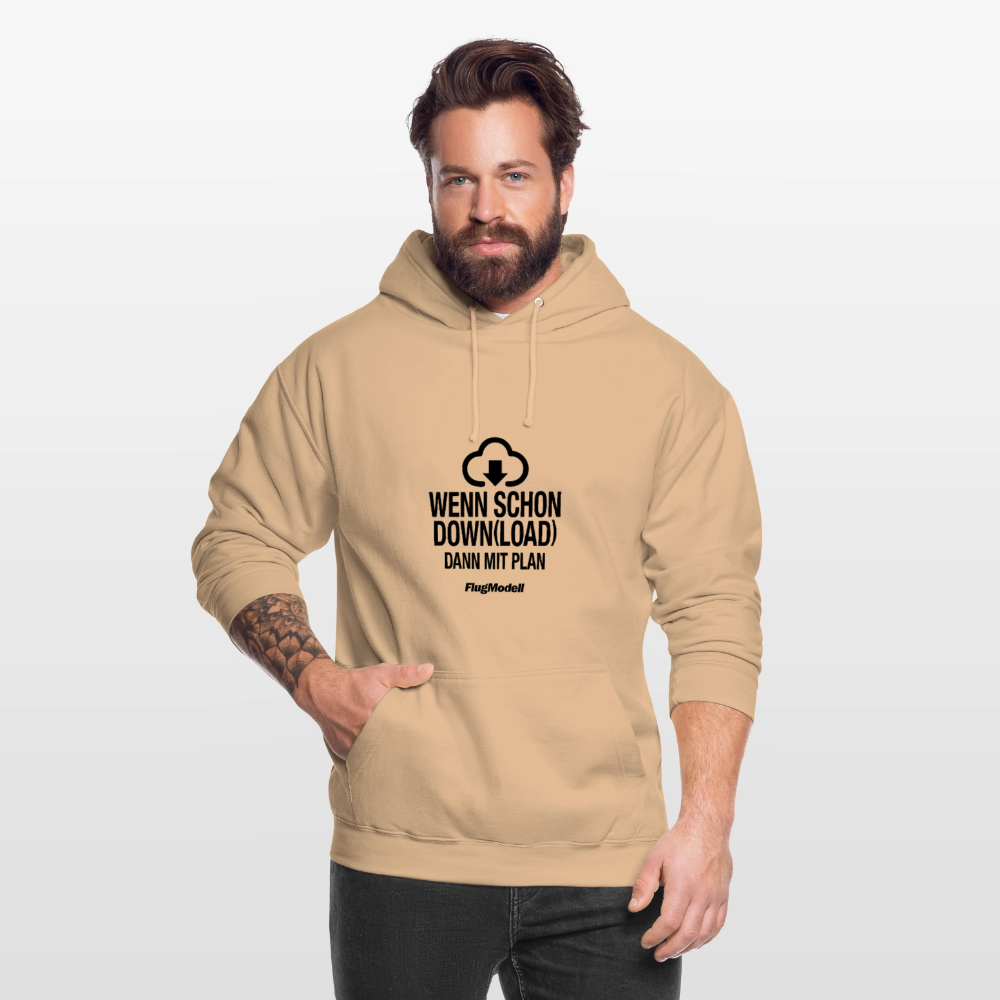 Hoodie Download mit Plan hell - Pfirsich