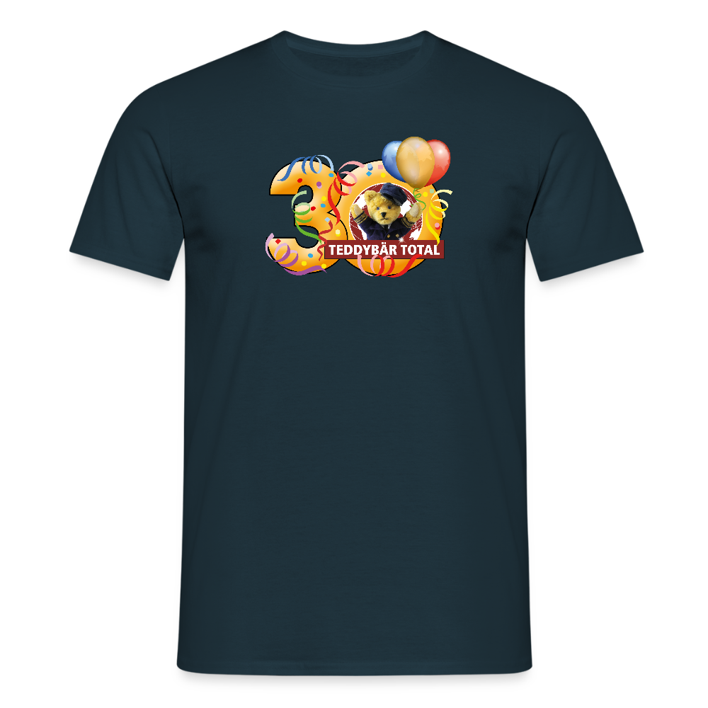 Unisex-T-Shirt 30 Jahre TEDDYBÄR TOTAL groß - Navy
