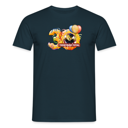 Unisex-T-Shirt 30 Jahre TEDDYBÄR TOTAL groß - Navy