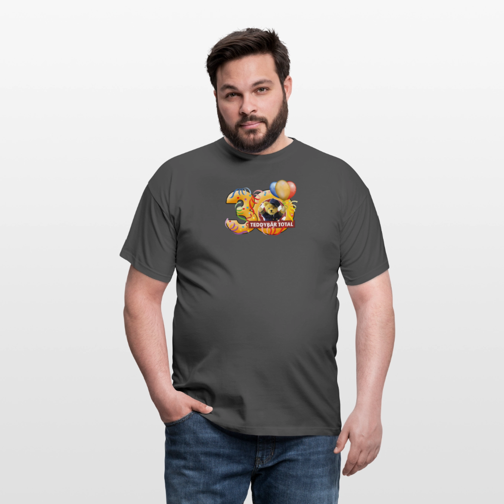 Unisex-T-Shirt 30 Jahre TEDDYBÄR TOTAL groß - Anthrazit