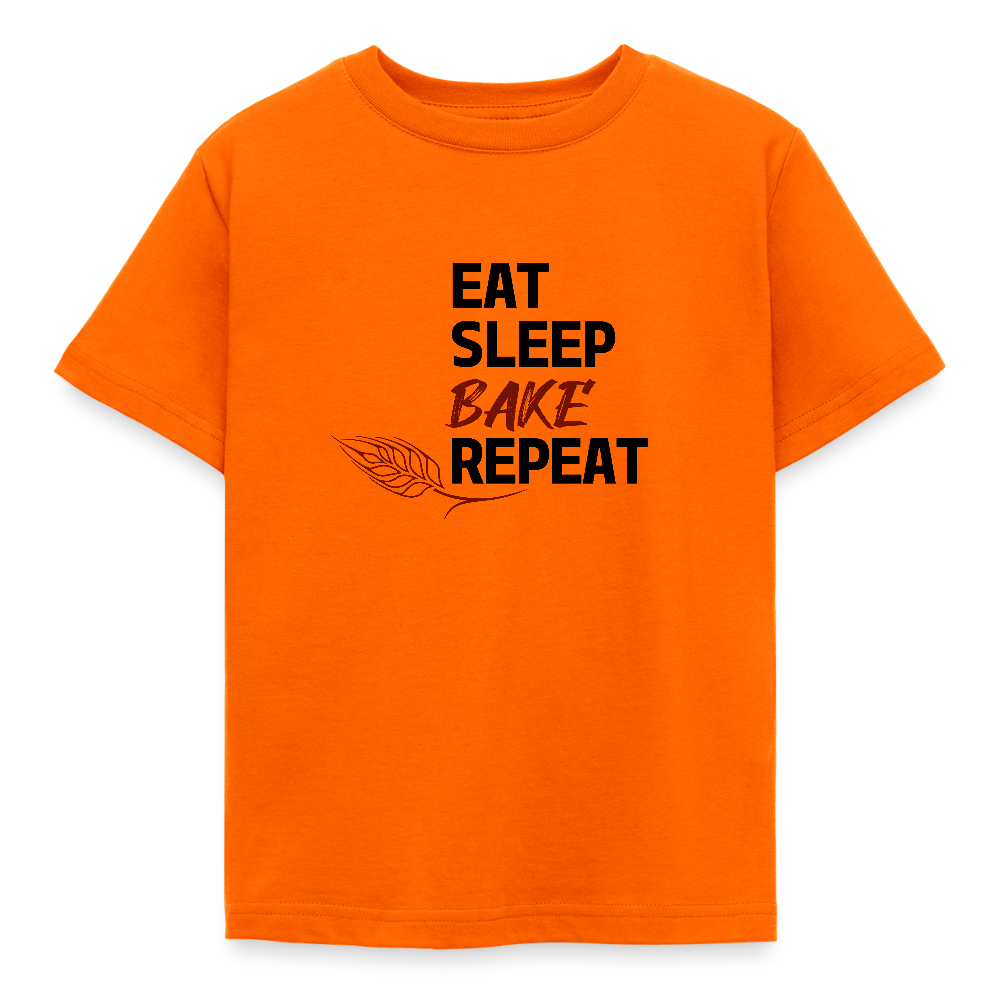 BROTShirt Kinder Eat-Sleep-Bake-Repeat - Orange