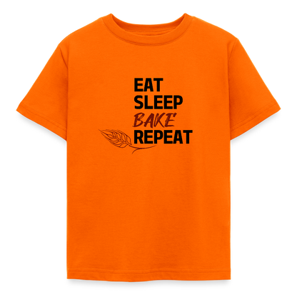 BROTShirt Kinder Eat-Sleep-Bake-Repeat - Orange