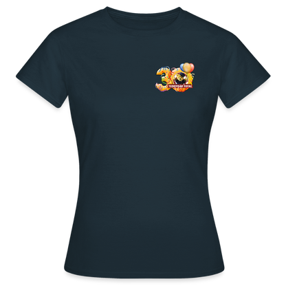 Frauen-T-Shirt 30 Jahre TEDDYBÄR TOTAL klein - Navy
