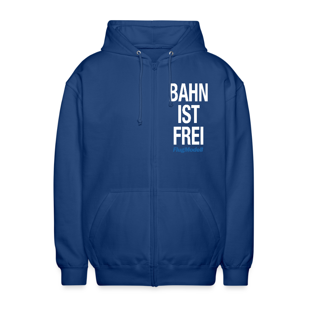 Hoodiejacke Bahn ist frei - Royalblau