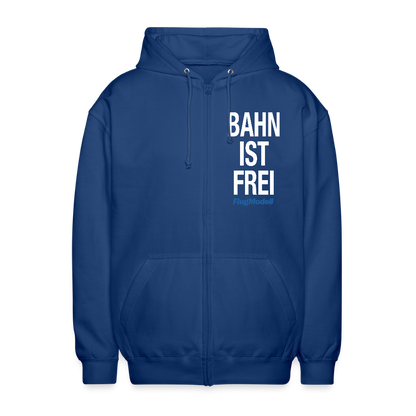 Hoodiejacke Bahn ist frei - Royalblau