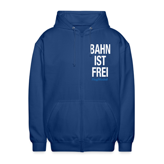 Hoodiejacke Bahn ist frei - Royalblau