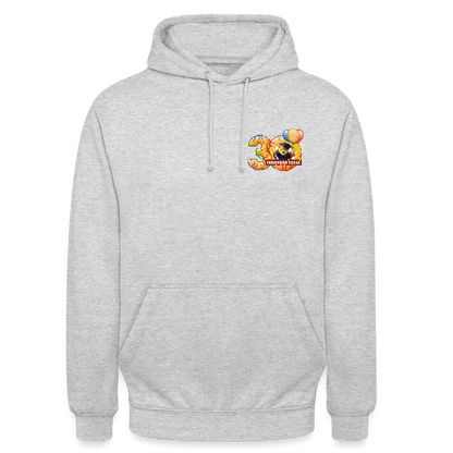 Unisex-Hoodie 30 Jahre TEDDYBÄR TOTAL klein - Hellgrau meliert