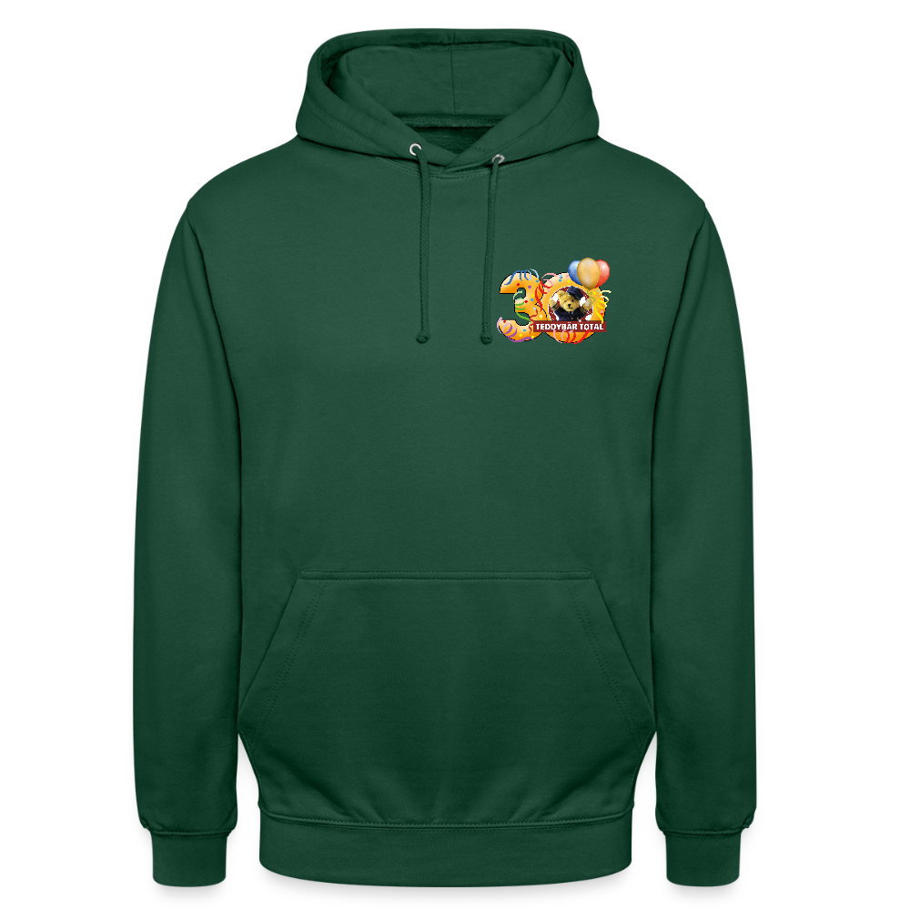 Unisex-Hoodie 30 Jahre TEDDYBÄR TOTAL klein - Flaschengrün