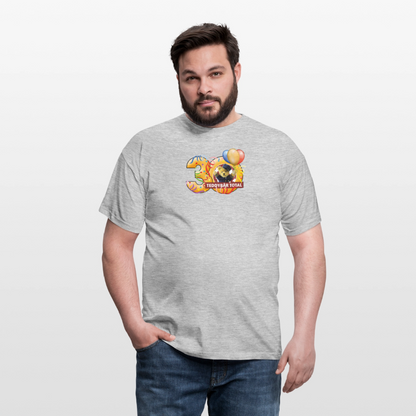 Unisex-T-Shirt 30 Jahre TEDDYBÄR TOTAL groß - Grau meliert