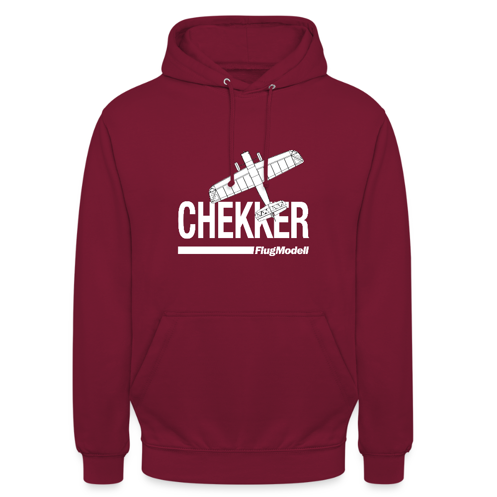 Hoodie Chekker dunkel - Bordeaux