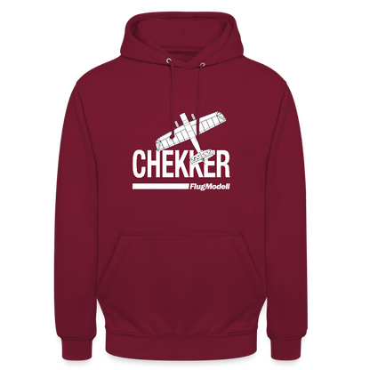 Hoodie Chekker dunkel - Bordeaux