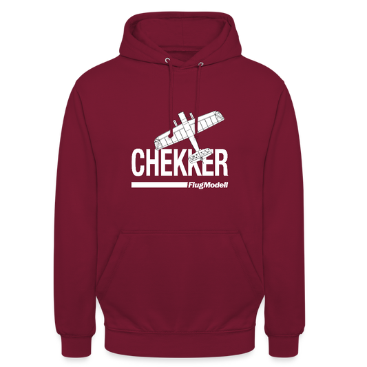 Hoodie Chekker dunkel - Bordeaux