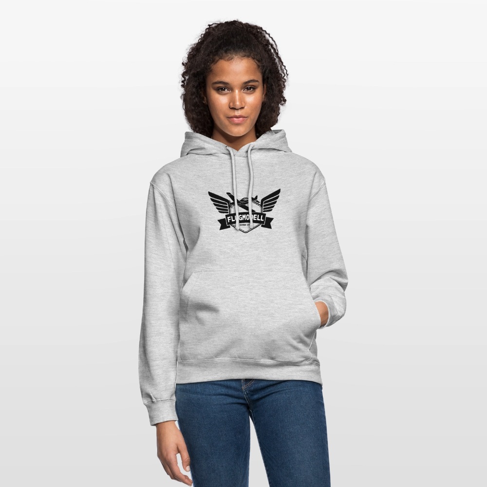 Hoodie FlugModell retro hell - Hellgrau meliert