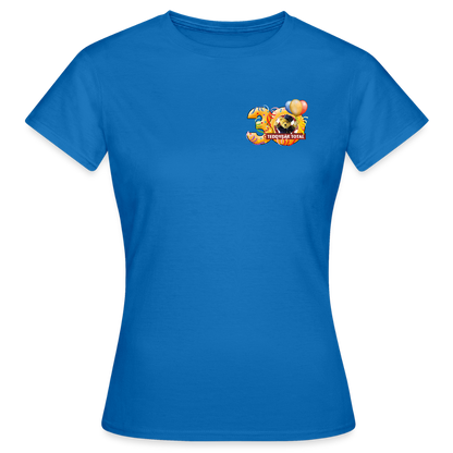 Frauen-T-Shirt 30 Jahre TEDDYBÄR TOTAL klein - Royalblau