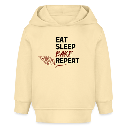 BROTHoodie Kleinkinder Eat-Sleep-Bake-Repeat - Creme
