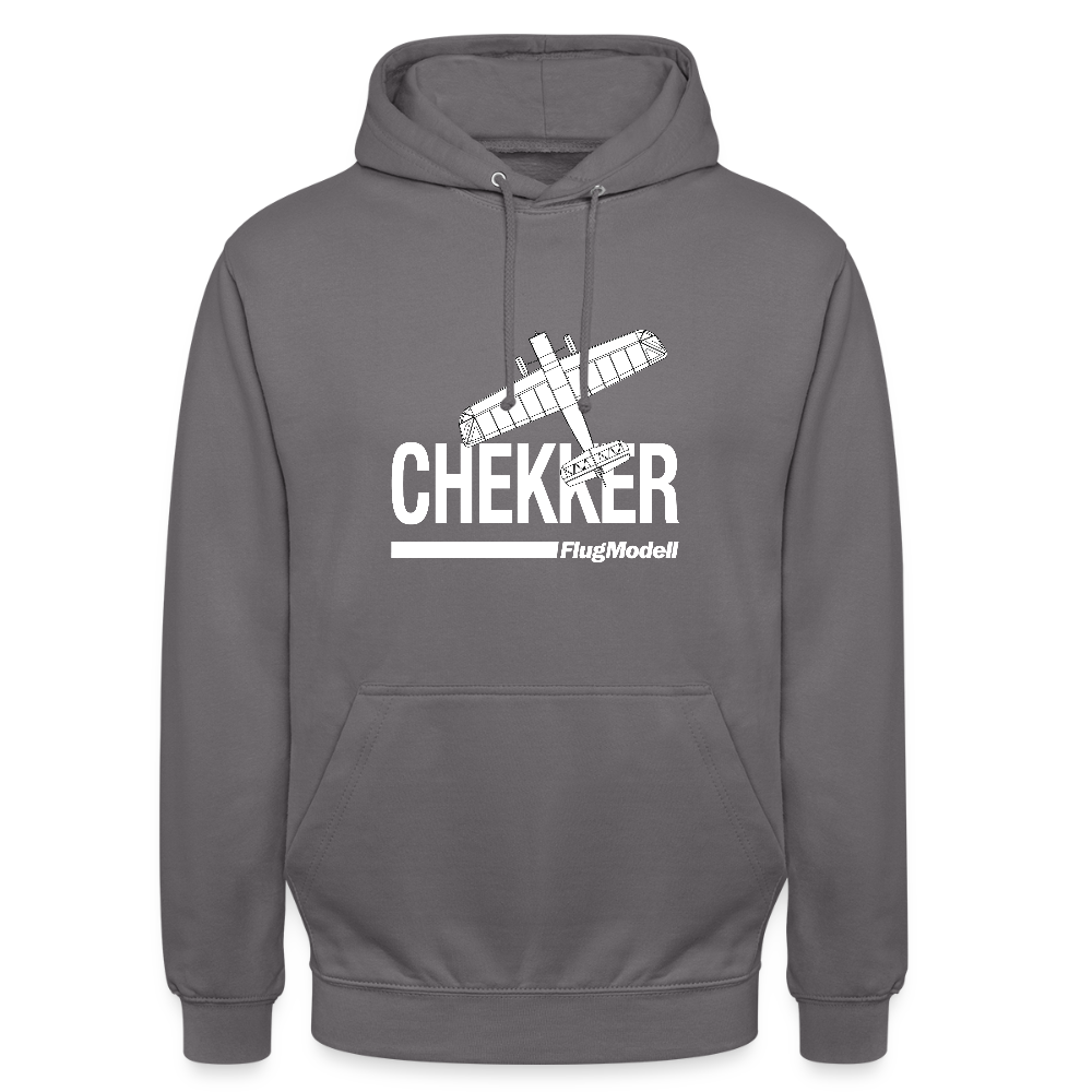 Hoodie Chekker dunkel - Mittelgrau