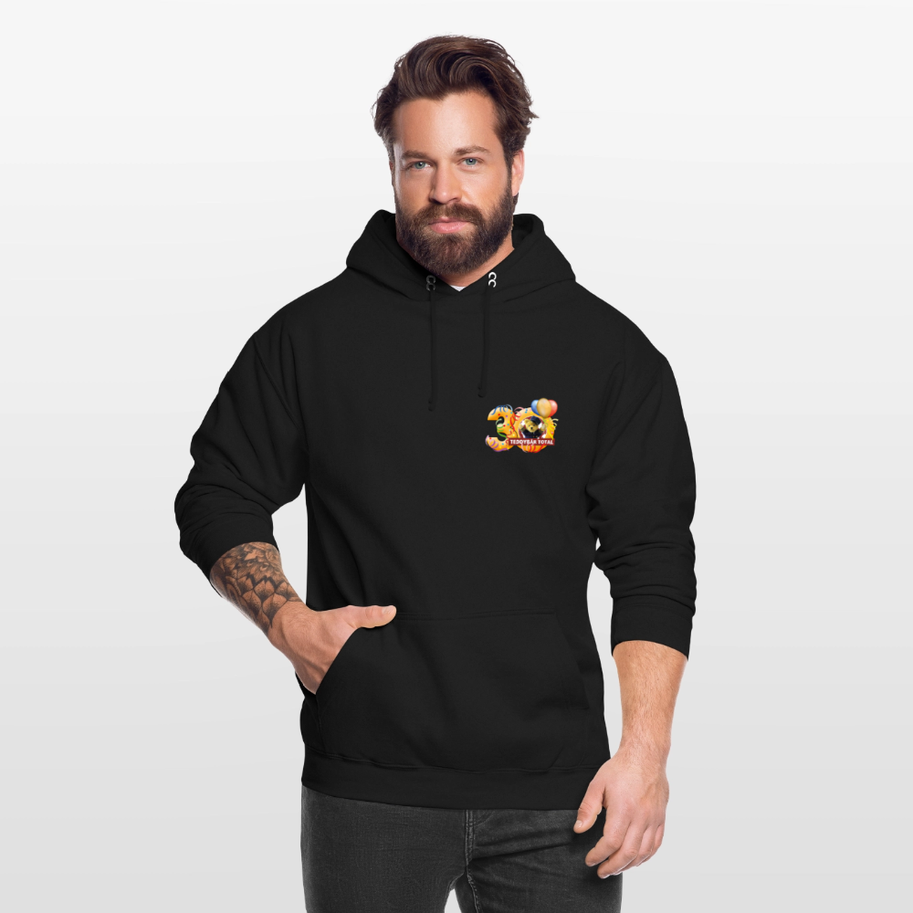 Unisex-Hoodie 30 Jahre TEDDYBÄR TOTAL klein - Schwarz