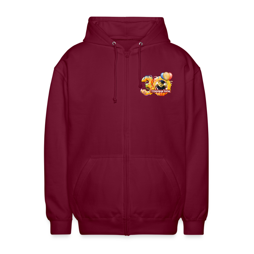 Hoodie-Jacke 30 Jahre TEDDYBÄR TOTAL - Bordeaux