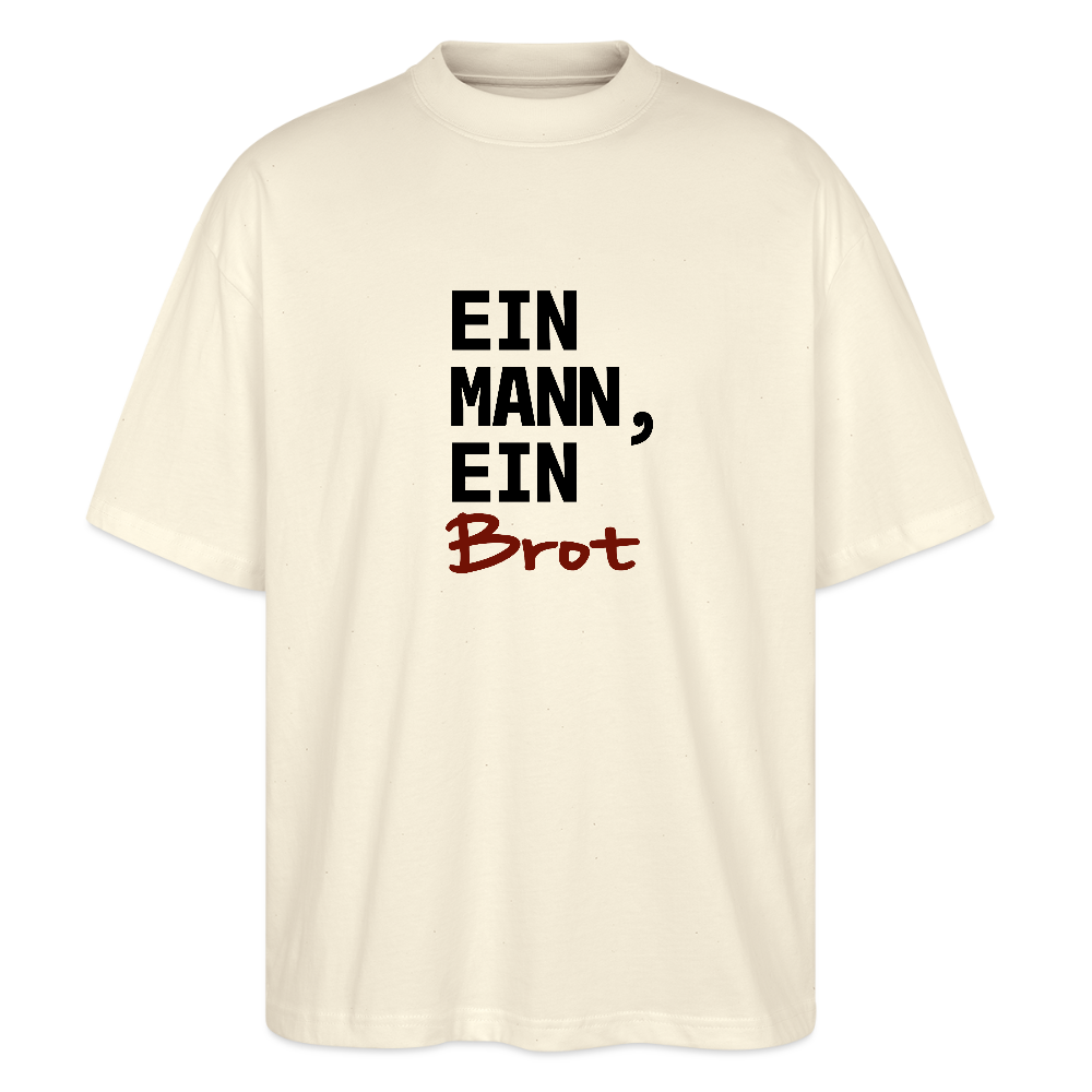 BROTShirt oversized Ein Mann, ein Brot - Weißgrau