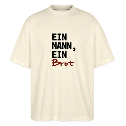 BROTShirt oversized Ein Mann, ein Brot - Weißgrau