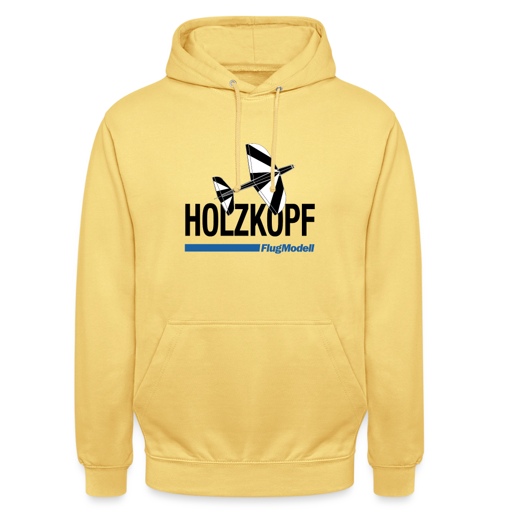 Hoodie Holzkopf hell - Zitronengelb