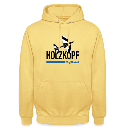 Hoodie Holzkopf hell - Zitronengelb
