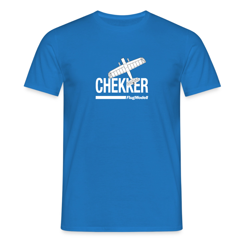 T-Shirt Chekker dunkel - Royalblau