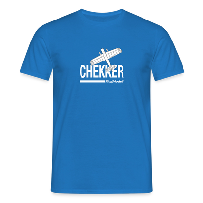 T-Shirt Chekker dunkel - Royalblau