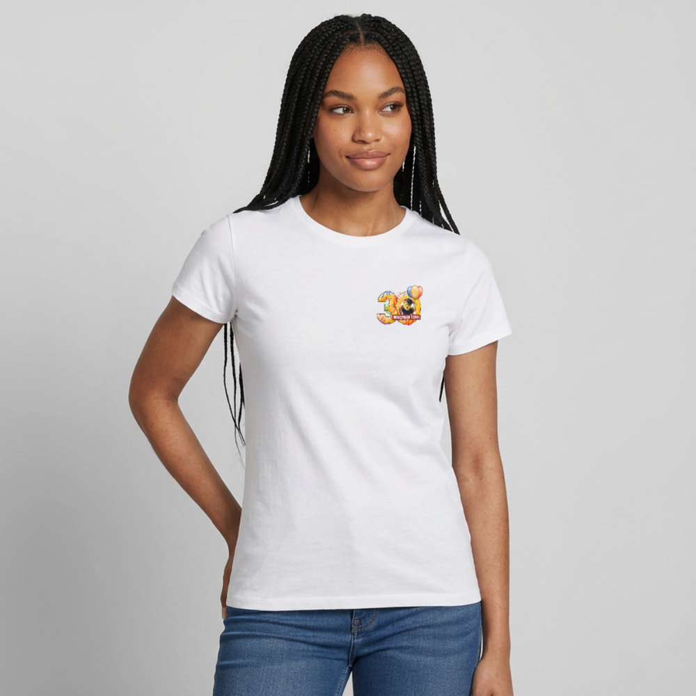 Frauen-T-Shirt 30 Jahre TEDDYBÄR TOTAL klein - Weiß