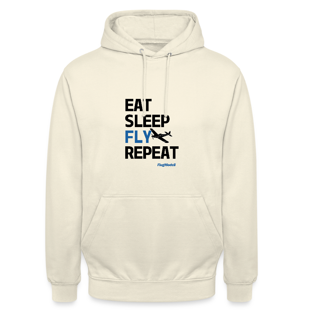 Hoodie Eat Sleep Fly Repeat hell - Vanille-Milchshake