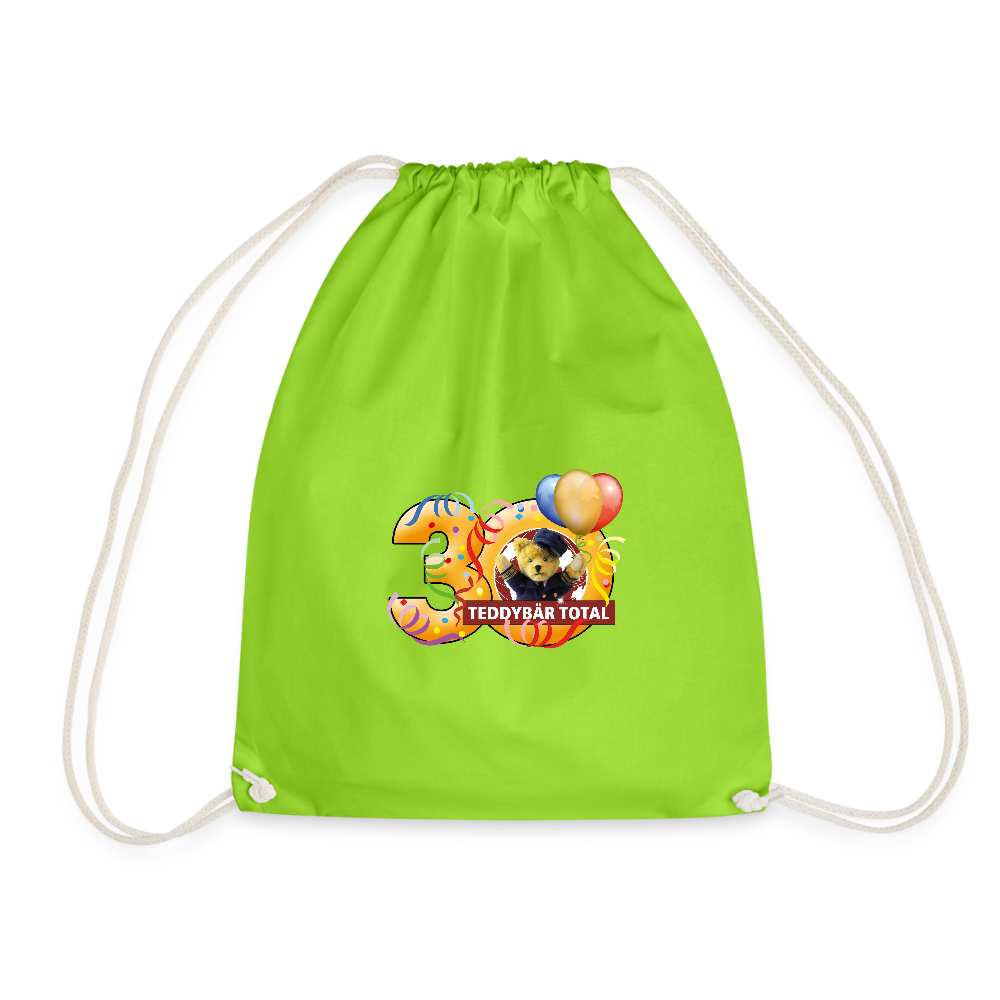 Beutel 30 Jahre TEDDYBÄR TOTAL - Neongrün