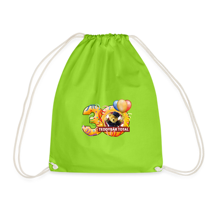 Beutel 30 Jahre TEDDYBÄR TOTAL - Neongrün