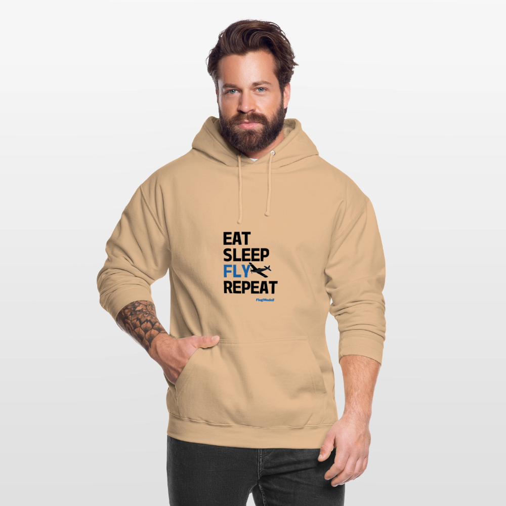 Hoodie Eat Sleep Fly Repeat hell - Pfirsich
