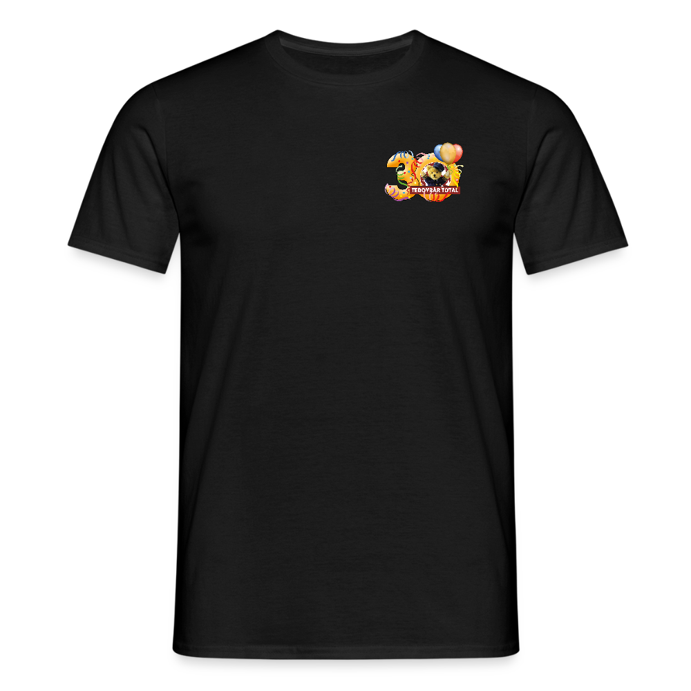Unisex-T-Shirt 30 Jahre TEDDYBÄR TOTAL klein - Schwarz